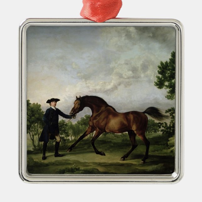 Der Herzog von Ancasters Bucht Stallion "freier Silbernes Ornament (Vorne)