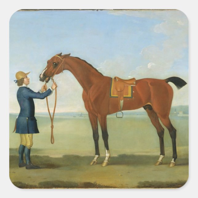 Der Herzog von Devonshire fliegenden Kindern, 1742 Quadratischer Aufkleber (Vorderseite)
