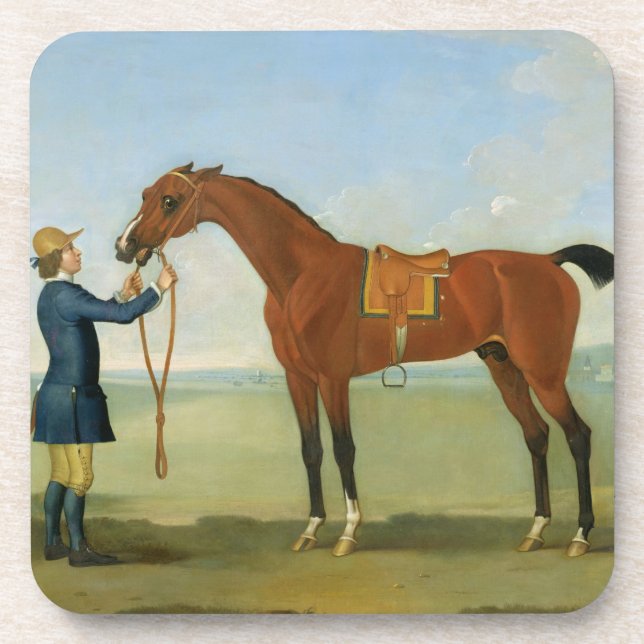 Der Herzog von Devonshires Fliegen Childers, 1742 Getränkeuntersetzer (Vorderseite)