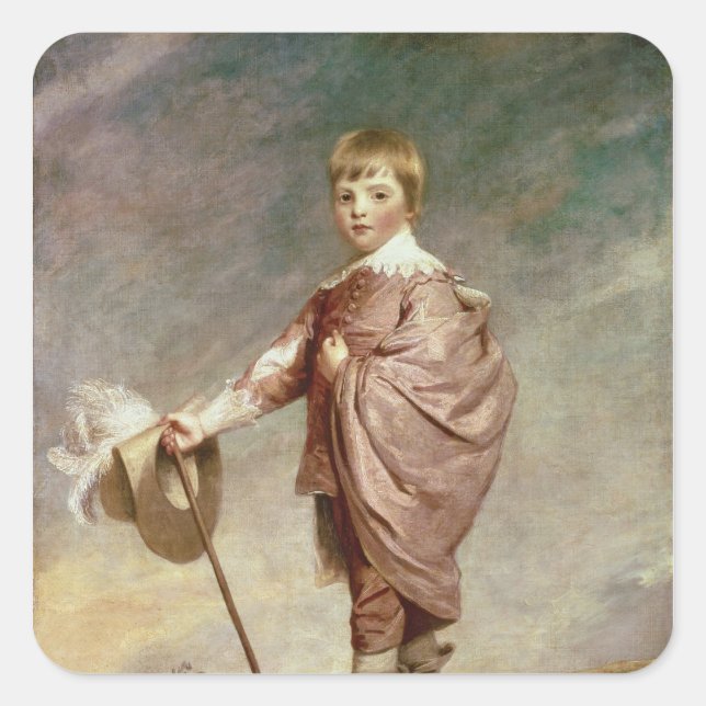 Der Herzog von Gloucester als Junge Quadratischer Aufkleber (Vorderseite)