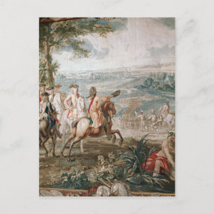 Der Herzog von Marlborough erkundet seine Truppen Postkarte