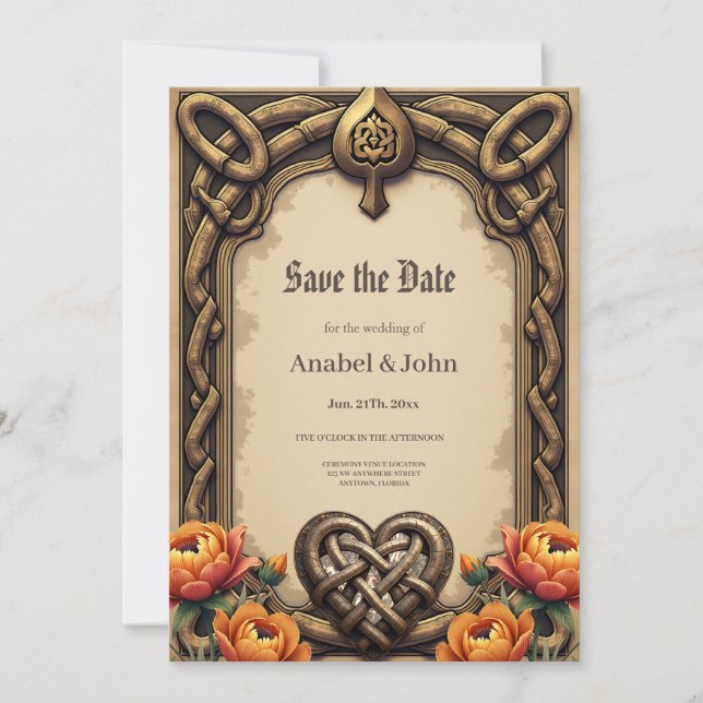 Der Herzschlag der alten Götter: Save The Date (Vorderseite)