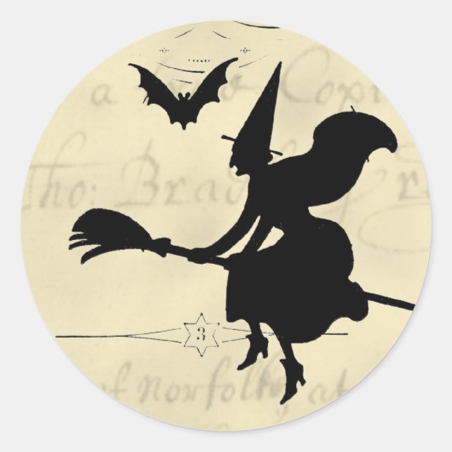Der Hexe-Ball Halloween Runder Aufkleber (Vorderseite)