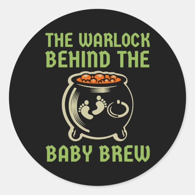 Der Hexenmeister hinter dem nebensächlichen Hallow Runder Aufkleber (Vorderseite)