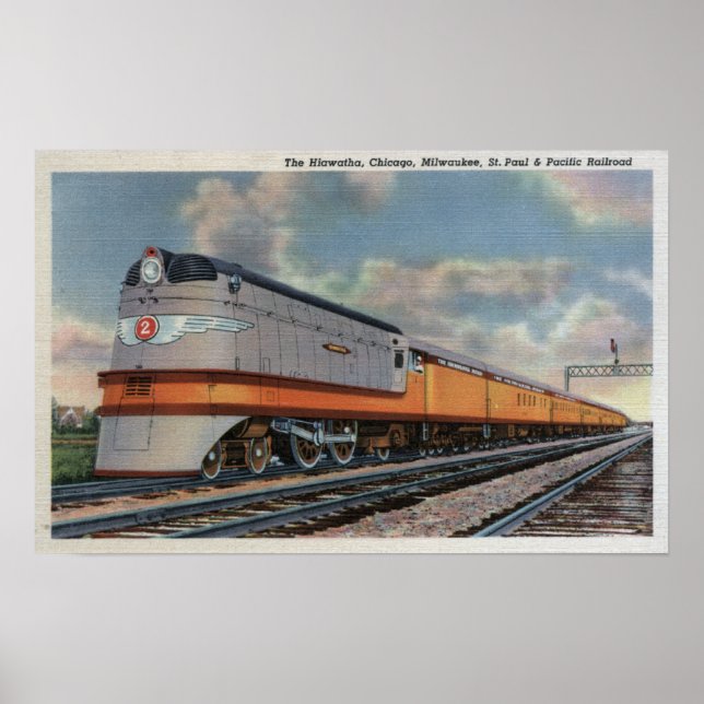 Der Hiawatha #2-Eisenbahnzug Poster (Vorne)