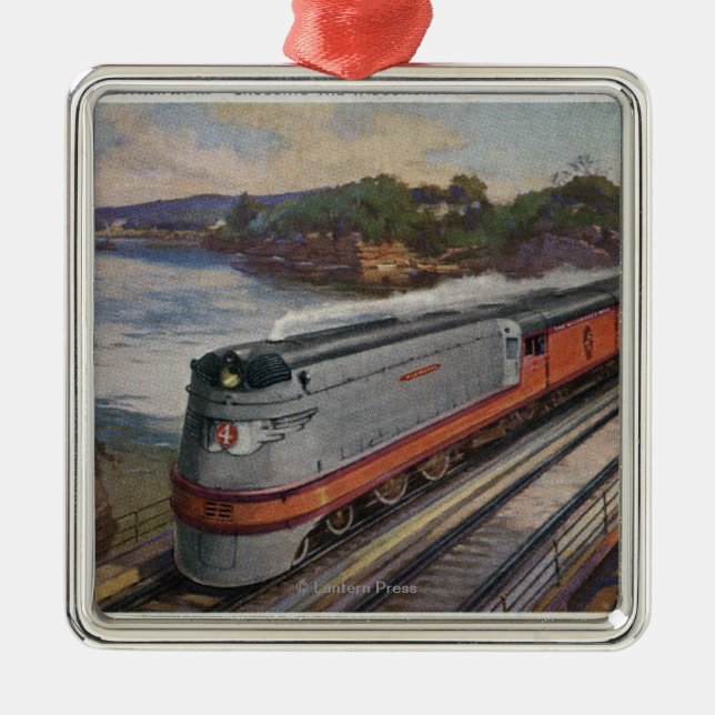 Der Hiawatha Stromlinie-Zug Ornament Aus Metall (Vorne)