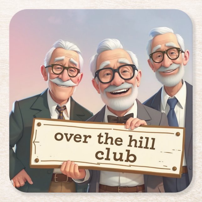 Der Hill Club Rechteckiger Pappuntersetzer (Vorderseite)