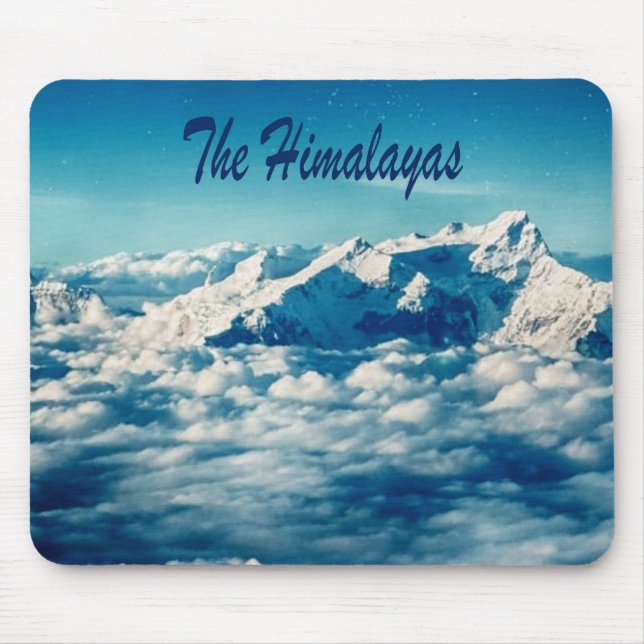 Der Himalaya mit Text Mousepad (Vorne)