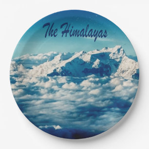 Der Himalaya mit Text Pappteller