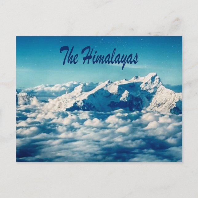 Der Himalaya mit Text Postkarte (Vorderseite)