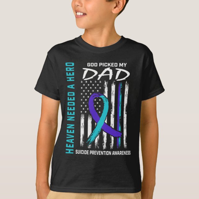 Der Himmel brauchte einen Helden Gott Pickierter V T-Shirt (Vorderseite)