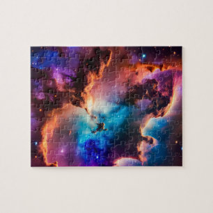 Der Himmel des kosmisch blauen lila und rosa magis