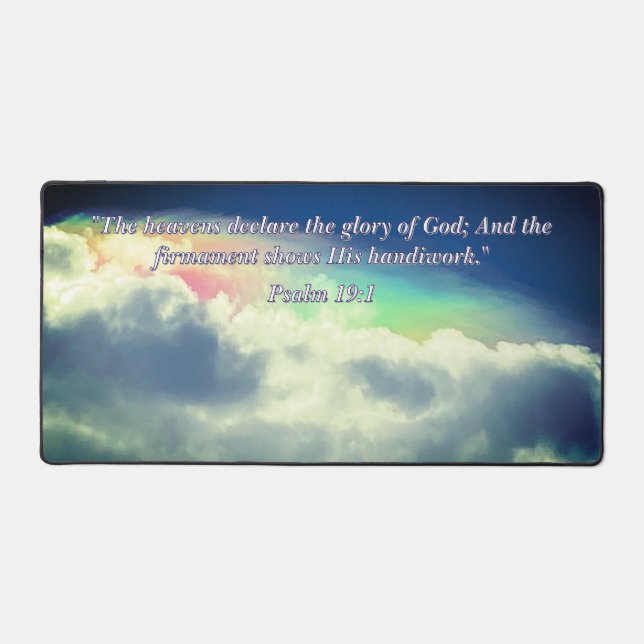 Der Himmel erklärt Psalm 19:1 Schreibtischunterlage (Vorderseite)