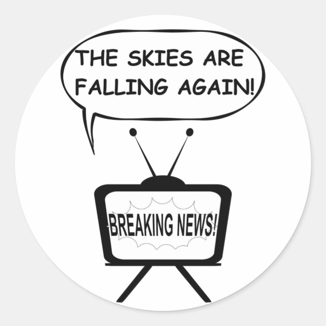 Der Himmel fällt wieder Runder Aufkleber (Vorderseite)