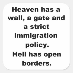 Der Himmel hat eine beliebte Mauer Quadratischer Aufkleber