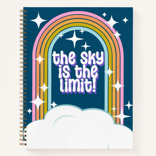 Der Himmel ist das Limit-Notebook Notizbuch (Vorderseite)