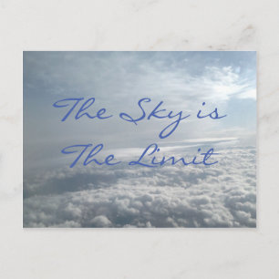 Der Himmel ist der Limit, die Motivierend Suczcard Postkarte