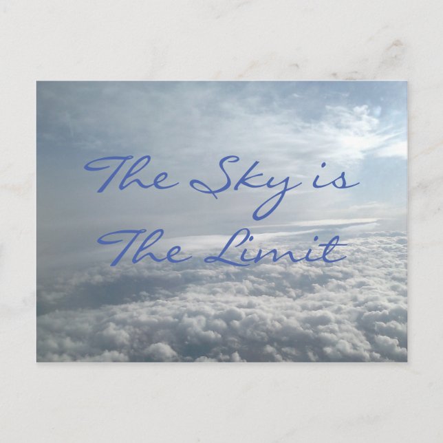 Der Himmel ist der Limit, die Motivierend Suczcard Postkarte (Vorderseite)