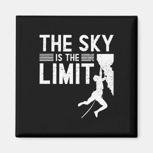 Der Himmel ist die Grenze - Indoor-Sportklettern Magnet