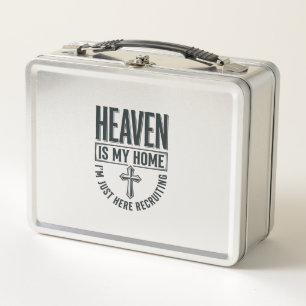 Der Himmel ist mein Zuhause Christliches Rekrutier Metall Brotdose