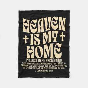 Der Himmel ist meine Heimat Kreuz Christlich Relig Fleecedecke