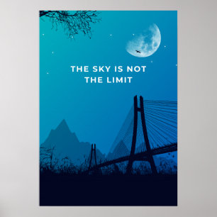 Der Himmel ist nicht die Grenze. Motivation Poster