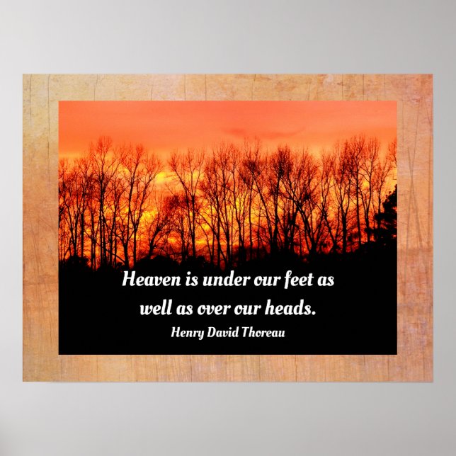 Der Himmel ist vorbei - Henry David Thoreau zitier Poster (Vorne)