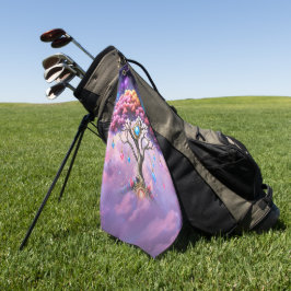 Der Himmelsbaum des Werdens. Golfhandtuch