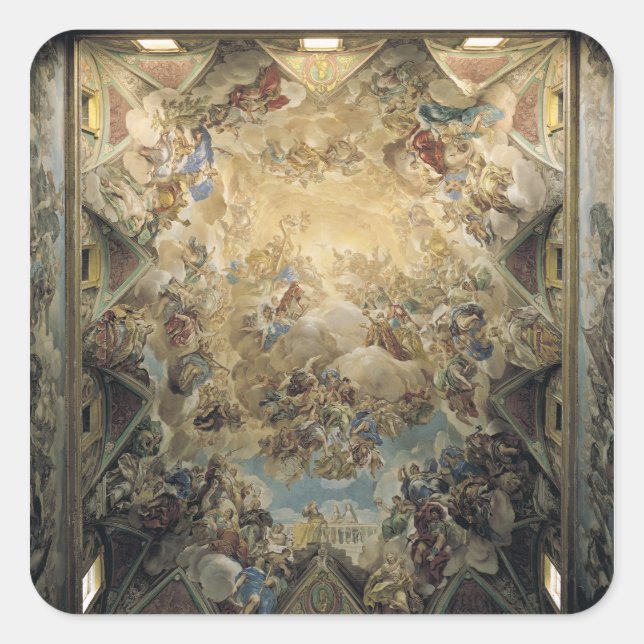 Der Himmelsruhm und der Triumph Quadratischer Aufkleber (Vorderseite)