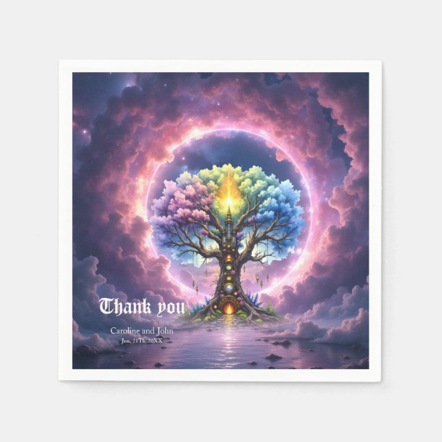 Der himmlische Baum der ewigen Reiche.  Serviette (Vorderseite)