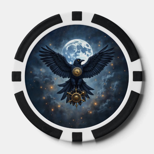 Der himmlische Rabe.  Pokerchips (Vorderseite)