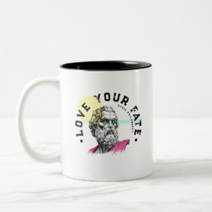 Der Hindernis ist der Weg – Marcus Aurelius Zitat Zweifarbige Tasse