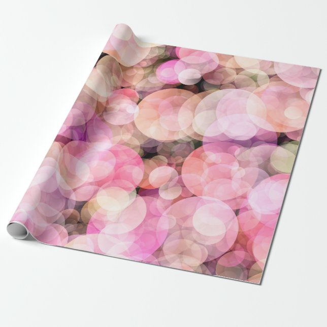 Der Hintergrund blassgelber Blasen. Geschenkpapier (Ungerollt)
