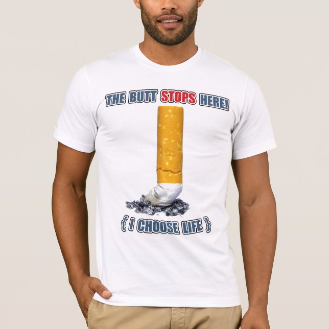 Der Hintern stoppt hier T-Shirt (Vorderseite)
