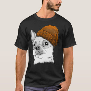 Der Hipster Chihuahua B& W Chihuahua Wear T-Shirt
