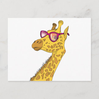 Der Hipster Giraffe Postkarte