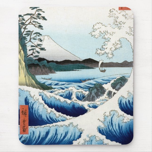 Der Hiroshige Meer und Fujisan Mousepad (Vorne)