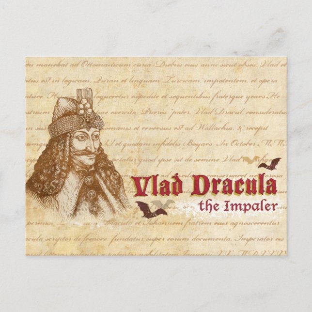 Der historische Graf Dracula Postkarte (Vorderseite)