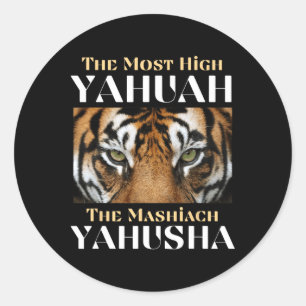 Der höchste Yahuah und der Mashiach Yahusha Runder Aufkleber