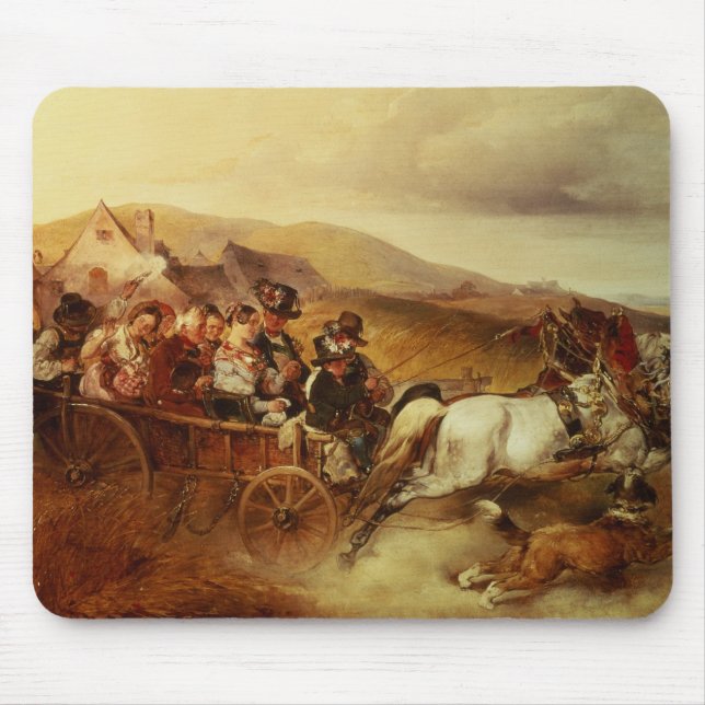Der Hochzeits-Wagen Mousepad (Vorne)