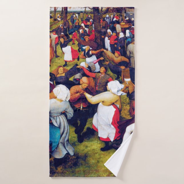 Der Hochzeitstanz, Pieter Bruegel Badehandtuch (Badehandtuch)