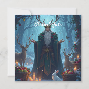 Der Holly King heißt Yule willkommen Karte