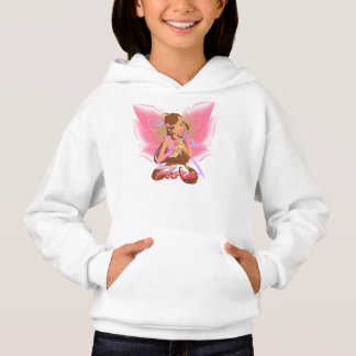 Der Hoodie der Mädchen. Rosa. Mit Flora Winx
