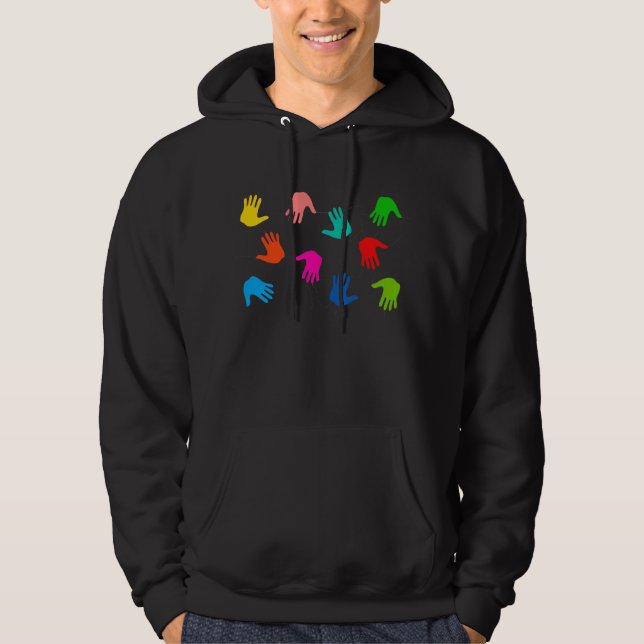 Der Hoodie Handprints Männer (Vorderseite)