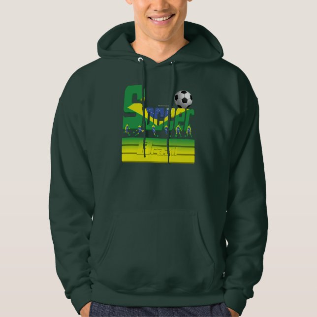 Der Hoodie mutiger Fußball-Brasilien-Männer (Vorderseite)