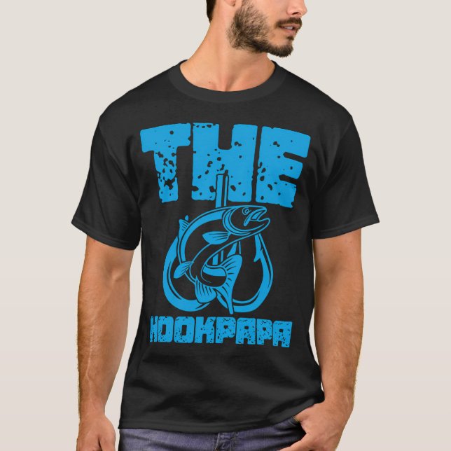 Der Hookpapa Lustiges Fischen T-Shirt (Vorderseite)
