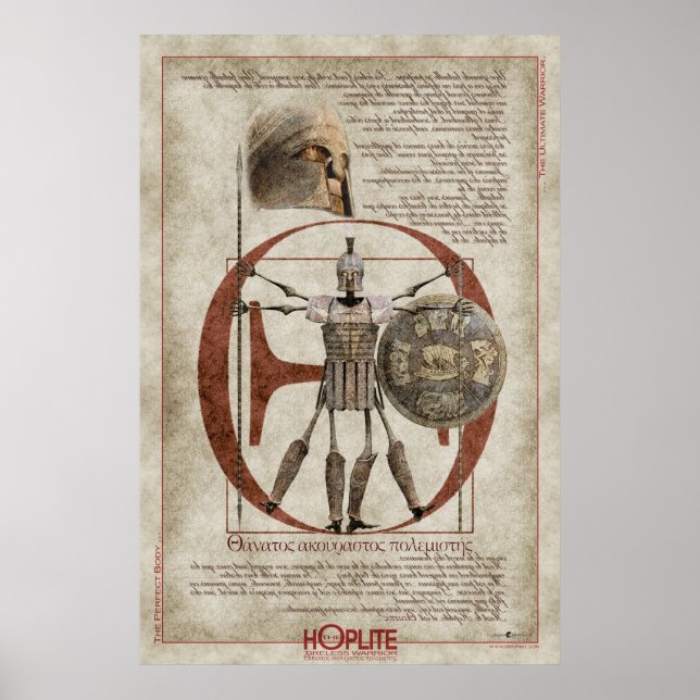 Der Hoplite-Tireless-Krieger O Poster (Vorne)