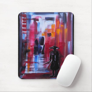 Der Horizont des Samurai Gemälde von Alfred Fox Mousepad