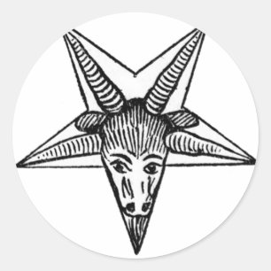 Der Horngott Runder Aufkleber