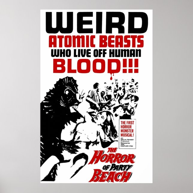 Der Horror des Party Beach Poster (Vorne)